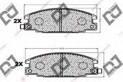 DJ PARTS bp1100 -  Комплект тормозных колодок, дисковый тормоз
